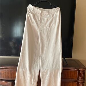 Fashion Nova Cream Wide Leg Pants
